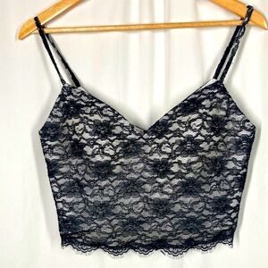 Da Vinci Woman’s Camisole black and white  lace Size 10 NWOT